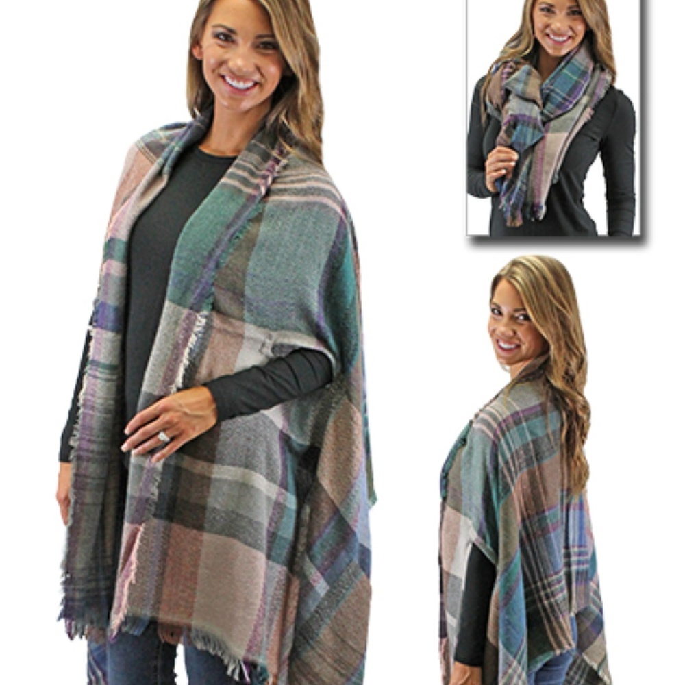 Plaid Poncho